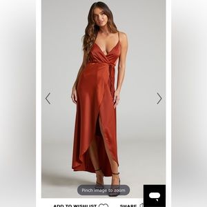 Showpo Satin Wrap Dress